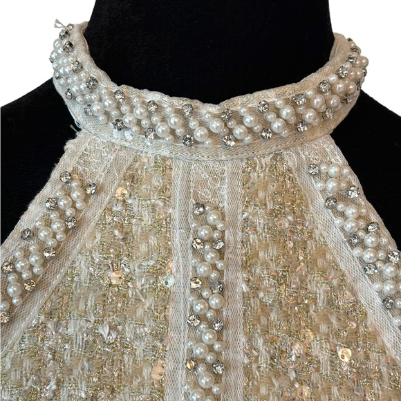 Stunning Beaded Sequin Tweed Dress Small - Picture 3 of 9